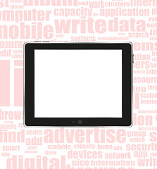 Image showing Black abstract tablet pc