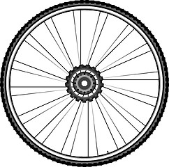 Image showing Bike wheel - vector illustration isolated on white background