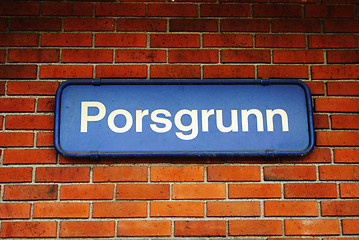 Image showing Porsgrunn sign