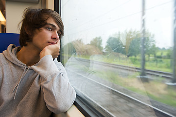 Image showing Travelling by train