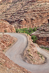Image showing switchback canyon road