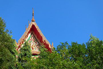 Image showing Roof of a Thai Buddhist monastery