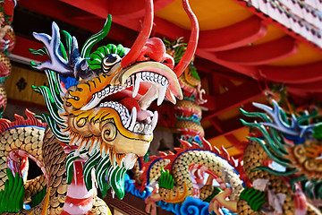 Image showing Dragon - statue in a Chinese temple