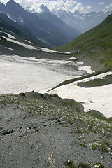 Image showing Mountains on a sunny day, the resorts of the Caucasus