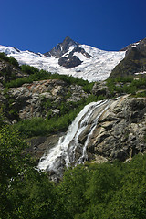 Image showing Mountains on a sunny day, the resorts of the Caucasus