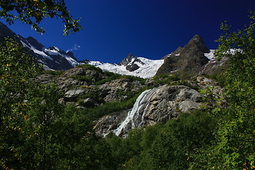 Image showing Mountains on a sunny day, the resorts of the Caucasus