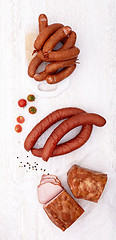 Image showing meat and sausages