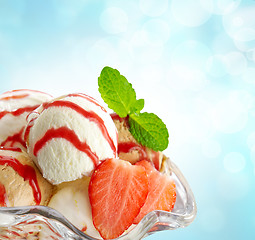 Image showing Ice cream portion