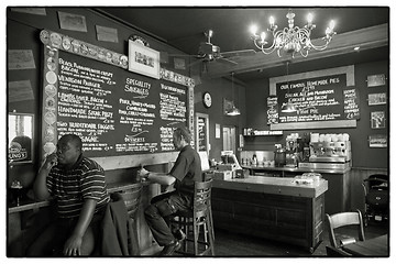 Image showing Old pub at lunch