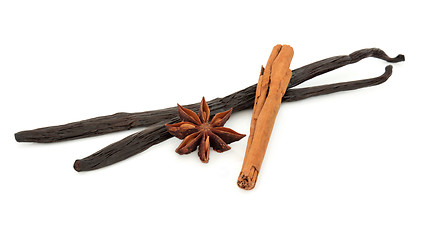 Image showing Vanilla, Cinnamon and Star Anise