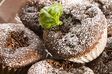 Image showing Homemade chocolate muffins