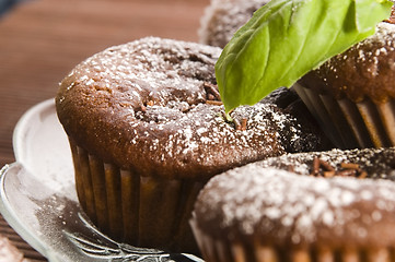 Image showing Homemade chocolate muffins