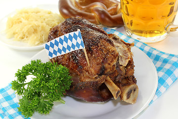 Image showing grilled pork knuckle