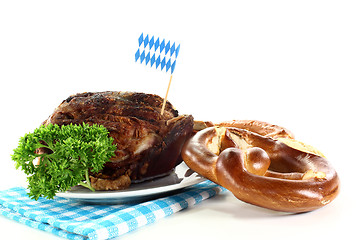 Image showing grilled pork knuckle