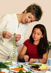 Image showing Cooking with mom