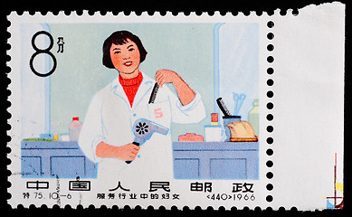 Image showing CHINA - CIRCA 1966: A stamp printed in Republic of China shows a