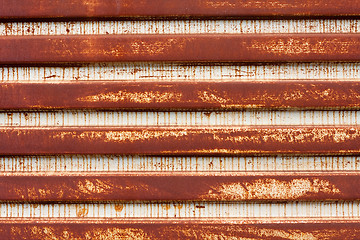 Image showing Rusted Corrugated Metal