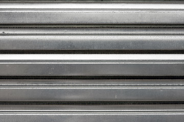 Image showing Silver Corrugated Metal Texture