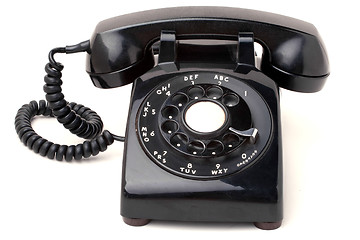 Image showing Black Vintage Phone