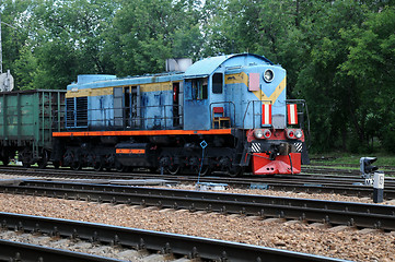 Image showing Vintage Diesel Electric Locomotive