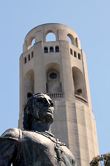 Image showing Coit Tower Statue Columbus