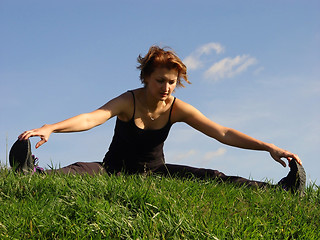 Image showing Woman in grass