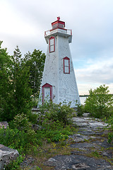 Image showing Big Tube Lighthouse in Tobermory,  Bruce Peninsula, Ontario, Can