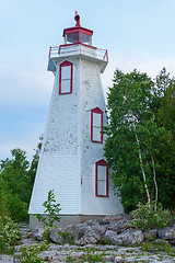 Image showing Big Tube Lighthouse in Tobermory In Bruce Peninsula, Ontario, Ca