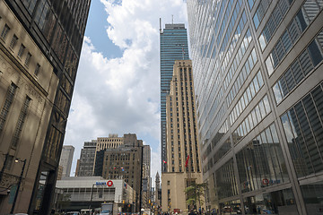 Image showing Toronto downtown  skyscrapers on Bay Street 