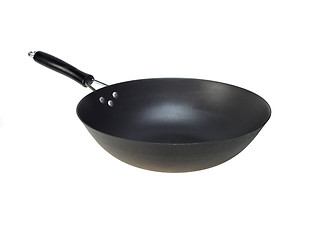 Image showing chinese wok pan isolated on white