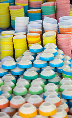 Image showing Inexpensive dishware on the eastern market