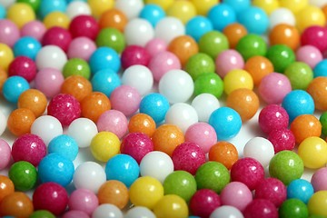 Image showing colored sugar balls