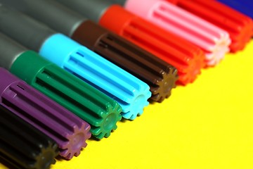 Image showing colorful markers