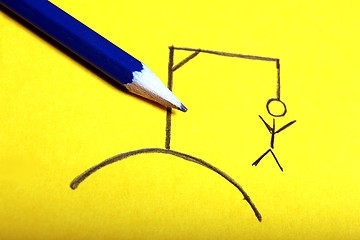 Image showing hangman pencil drawing