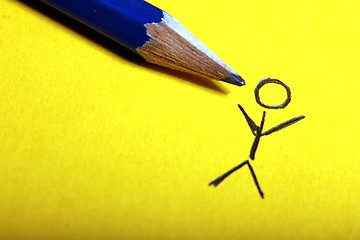 Image showing stickman pencil drawing