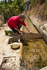 Image showing At the irrigation ditch