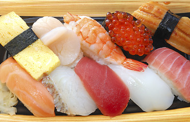 Image showing Japanese sushi set