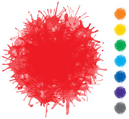 Image showing Color blots - set of elements for design