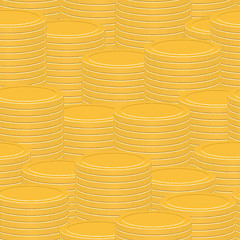 Image showing Stacks of gold coins - abstract texture