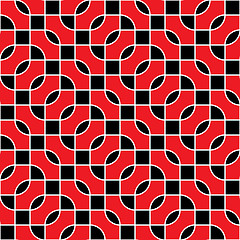 Image showing Seamless red and black pattern