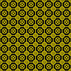 Image showing Texture - yellow elements on a black