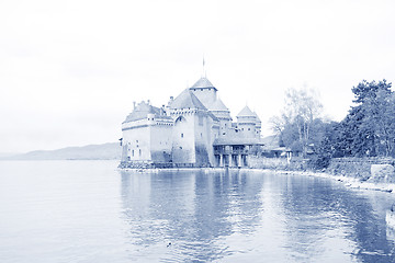 Image showing Chillon castle, Geneva lake (Lac Leman), Switzerland 