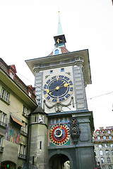 Image showing Famous Zytglogge zodiacal clock in Bern, Switzerland 