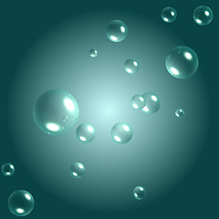 Image showing Abstract bubbles on pink background