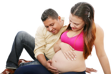 Image showing Pregnant woman with her husband
