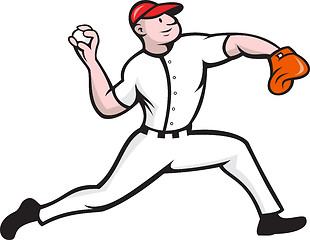 Image showing Baseball Pitcher Player Throwing