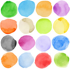 Image showing Watercolor circles