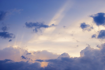 Image showing Overcast sky before a thunderstorm