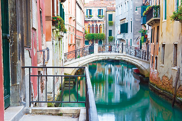 Image showing Bridge and canal in Venice