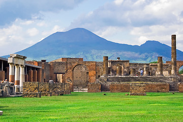 Image showing Vesuvius and Pompeii